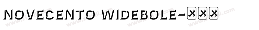 novecento widebole字体转换